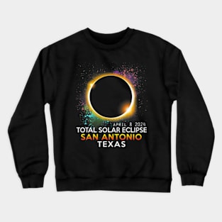 San Antonio Texas Totality Total Solar Eclipse April 8 2024 Crewneck Sweatshirt